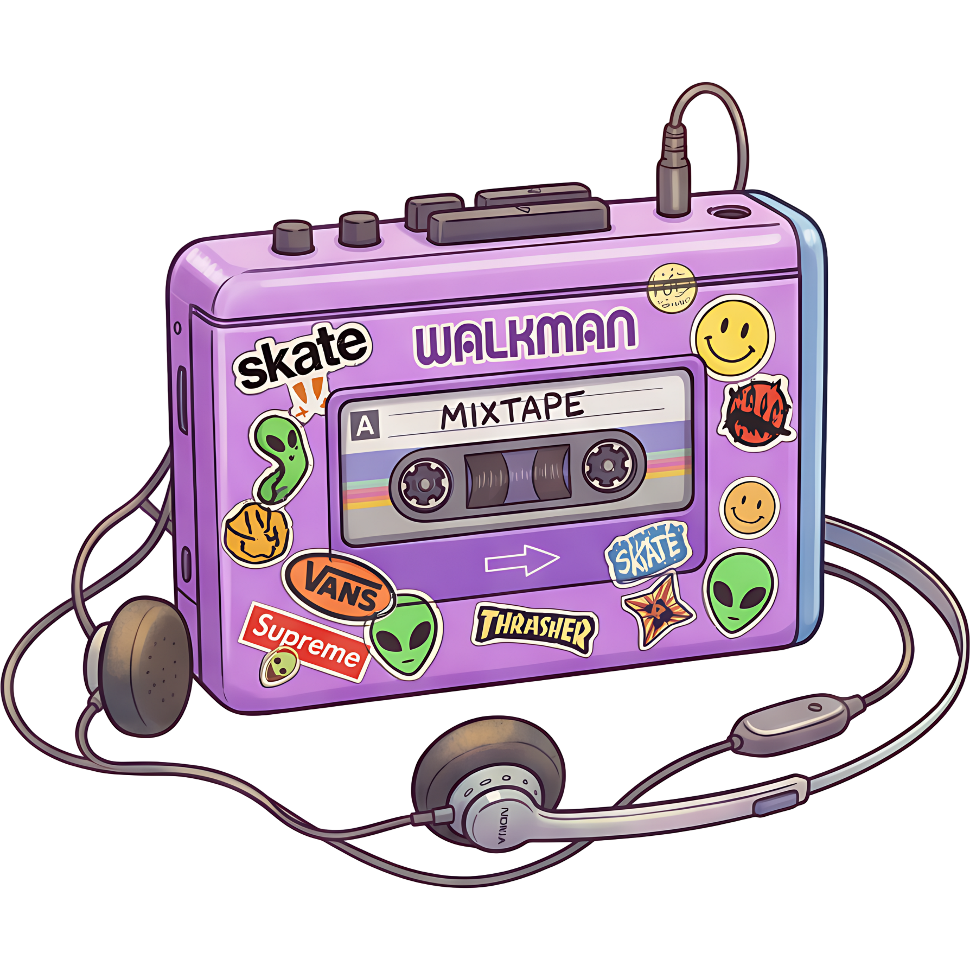 90's Sticker -Walkman