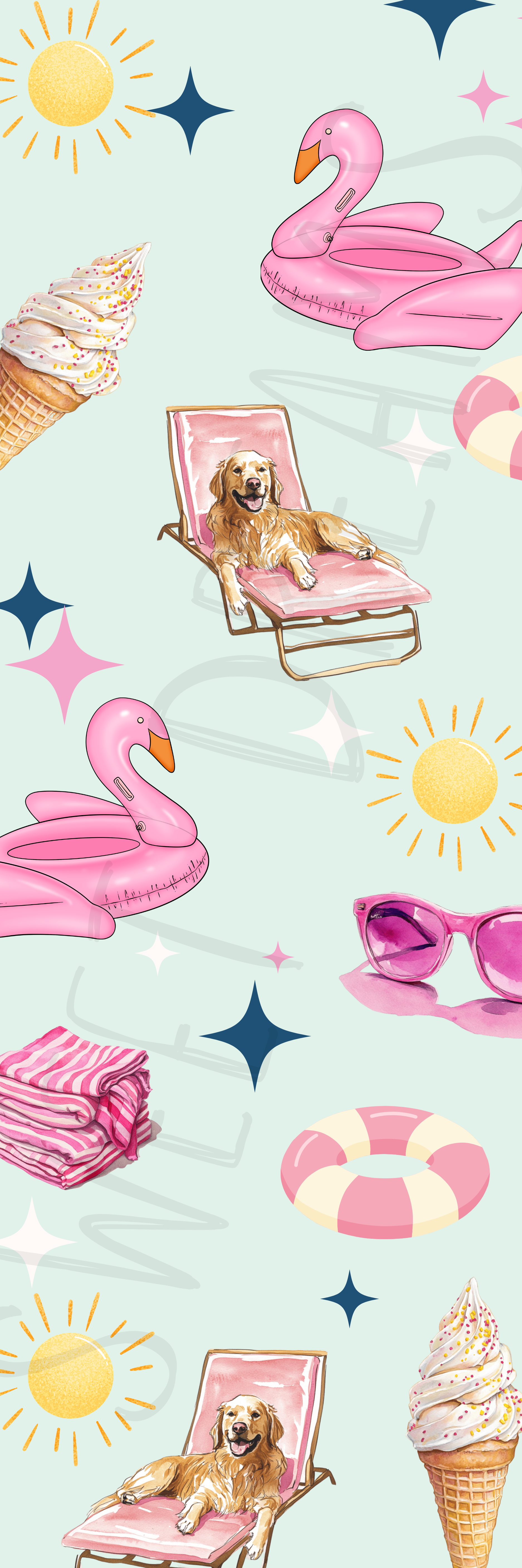 Poolside Bookmark - Double Sided - Poolside Fun