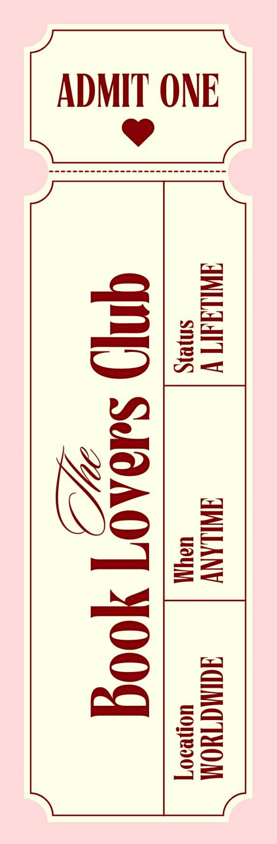 Book Related Bookmark- Holographic Book Club Ticket Double-sided Bookmark