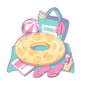 Poolside Summer Bundle Sticker 3inch