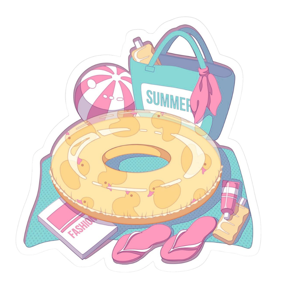 Poolside Summer Bundle Sticker 3inch