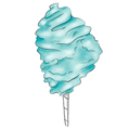 Poolside Cotton Candy 3-inch sticker