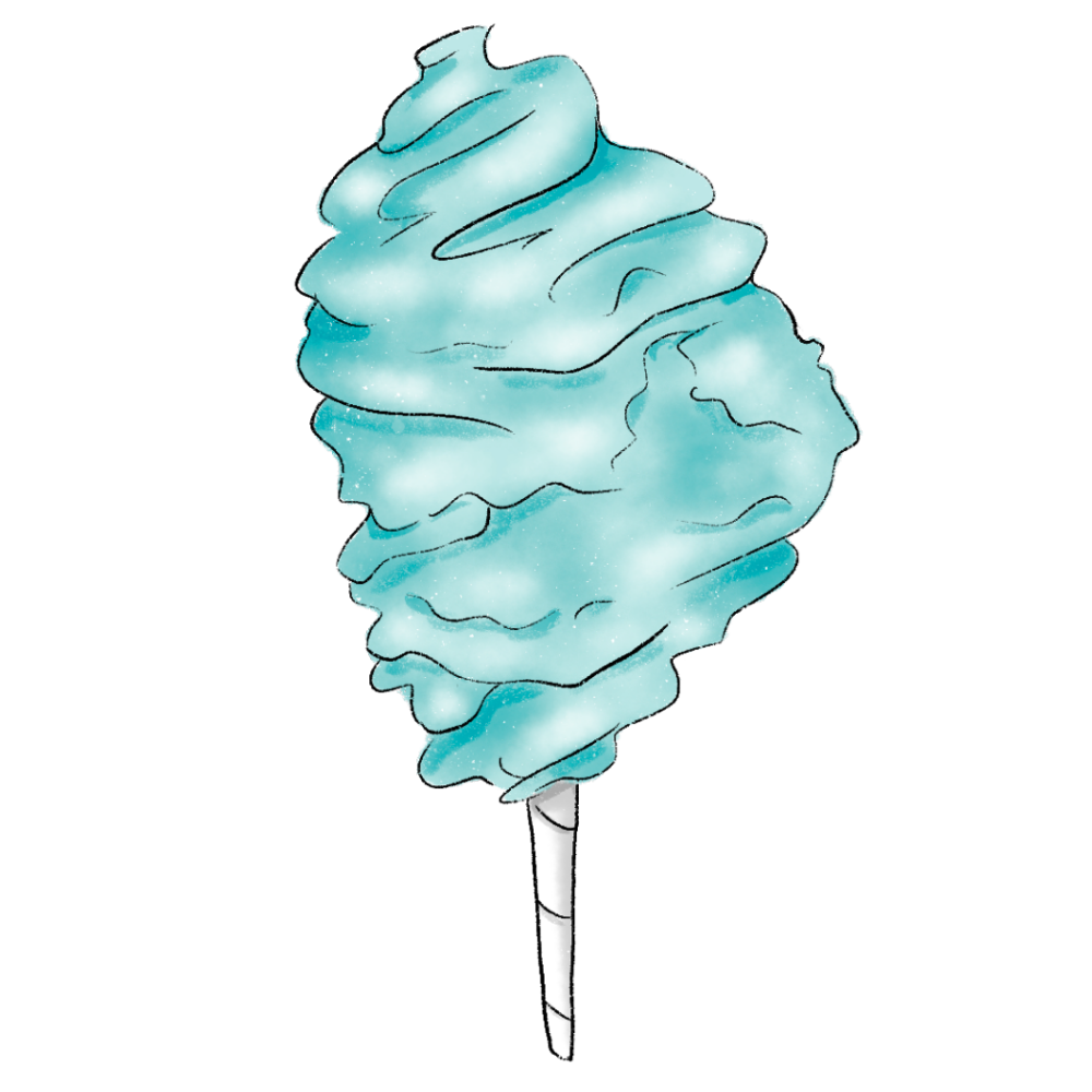 Poolside Cotton Candy 3-inch sticker