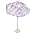 Poolside Umbrella 3-inch Sticker