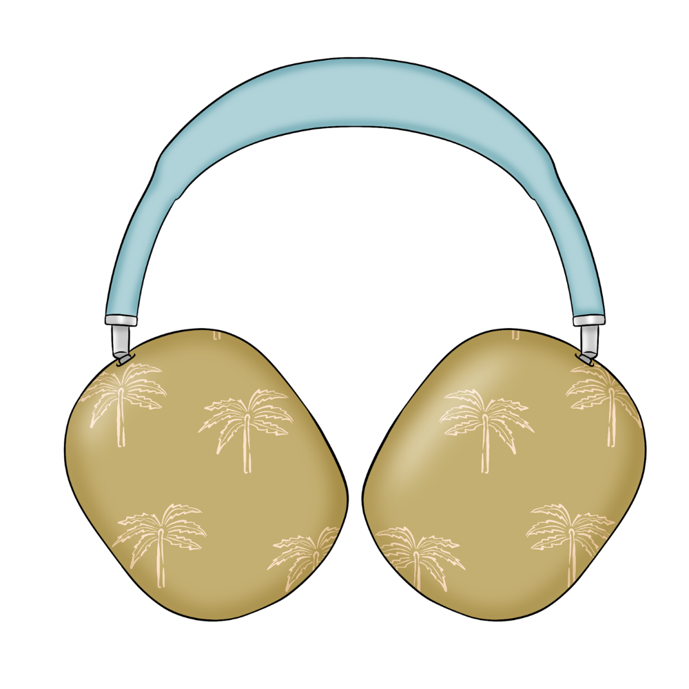 Poolside Headphones 3-inch sticker