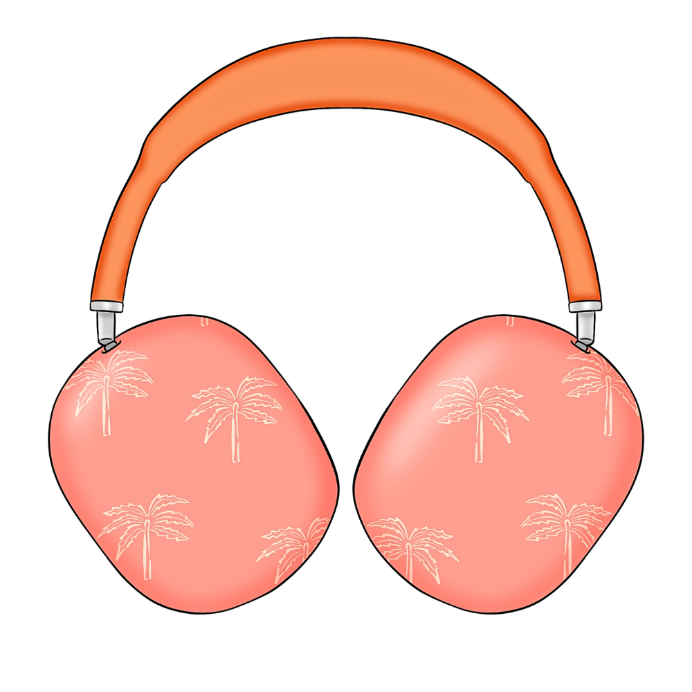 Poolside Headphones 3-inch sticker
