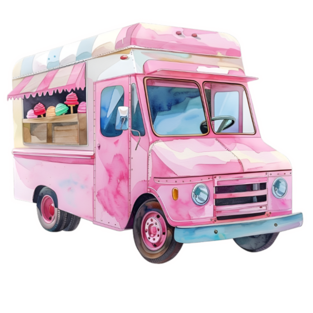 Poolside Sticker - Ice Cream Truck