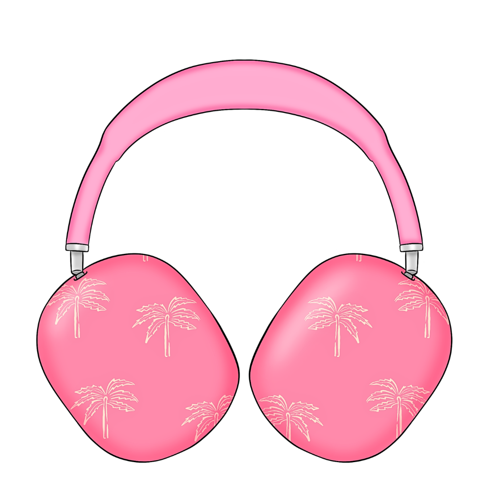 Poolside Headphones 3-inch sticker