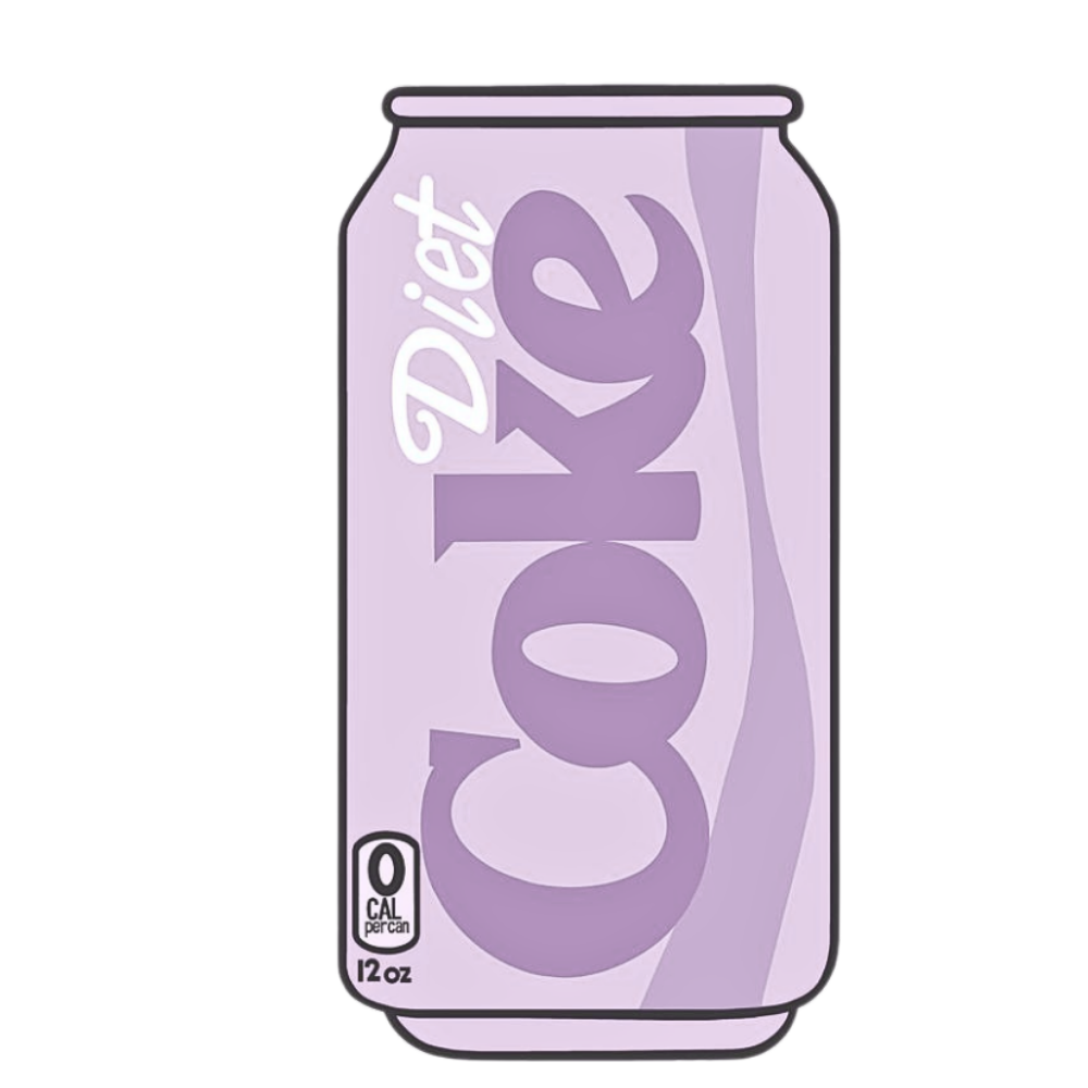Poolside Pink Diet Coke Sticker 3 inch