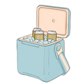 Poolside Cooler 3-inch Sticker