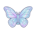 90's -3 PK Butterfly Clip Sticker 2.13-Inch
