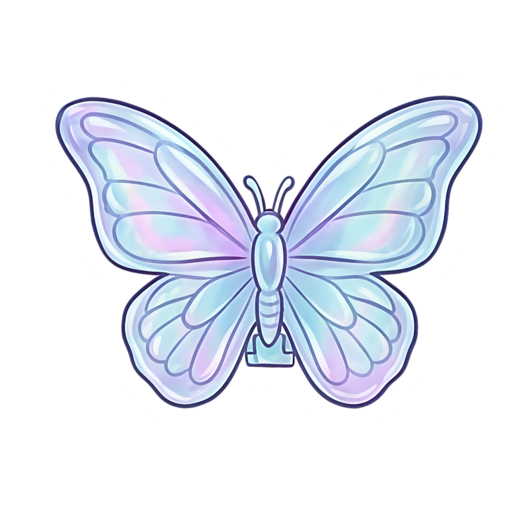 90's -3 PK Butterfly Clip Sticker 2.13-Inch