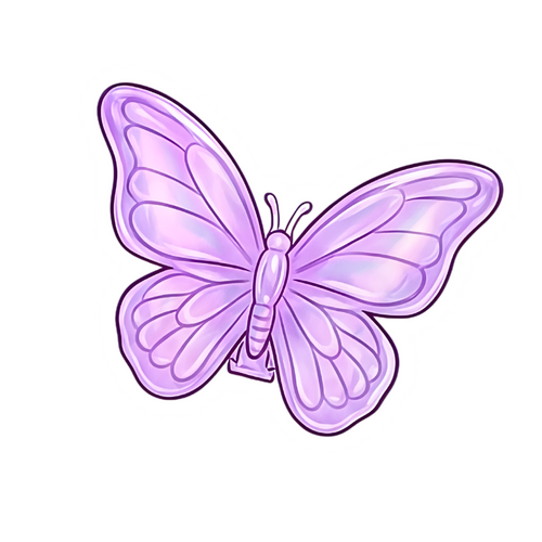 90's -3 PK Butterfly Clip Sticker 2.13-Inch
