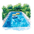 Poolside Sticker - Pool