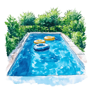 Poolside Sticker - Pool