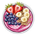 Poolside Smoothie Bowl 3-inch Sticker
