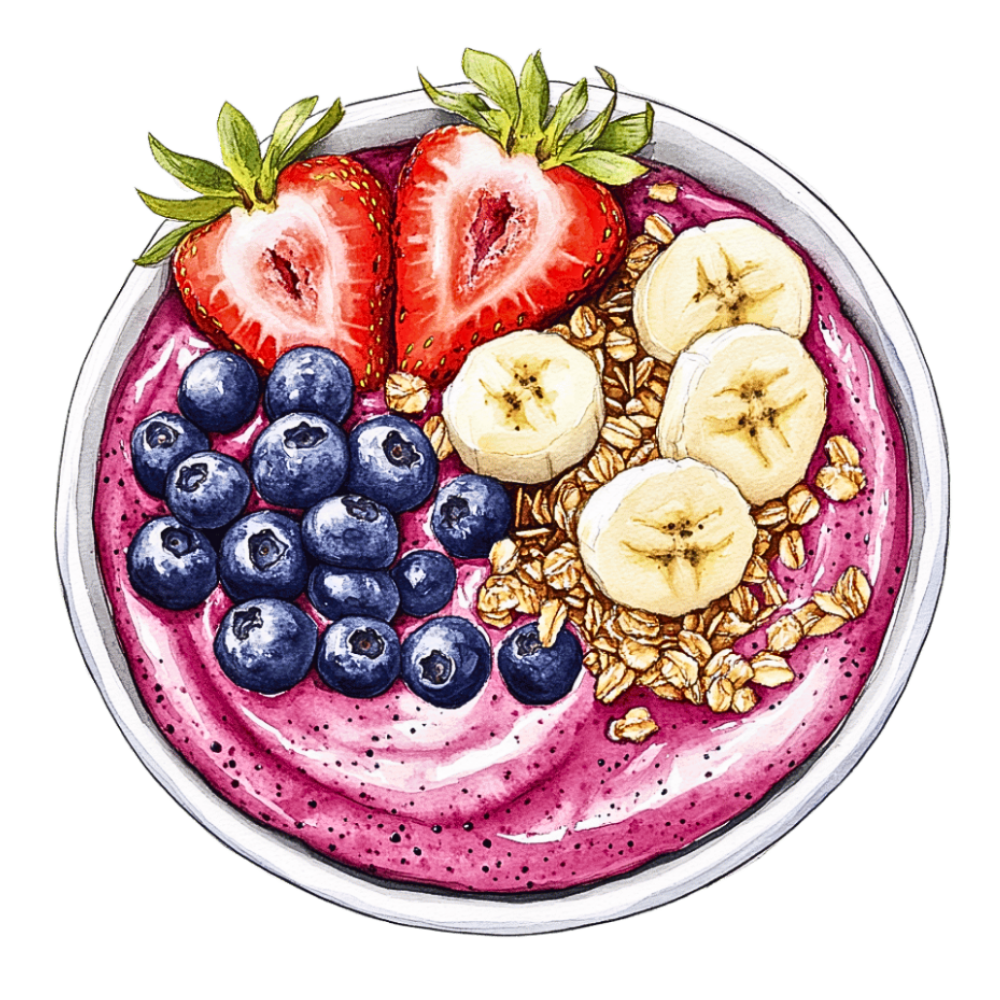Poolside Smoothie Bowl 3-inch Sticker