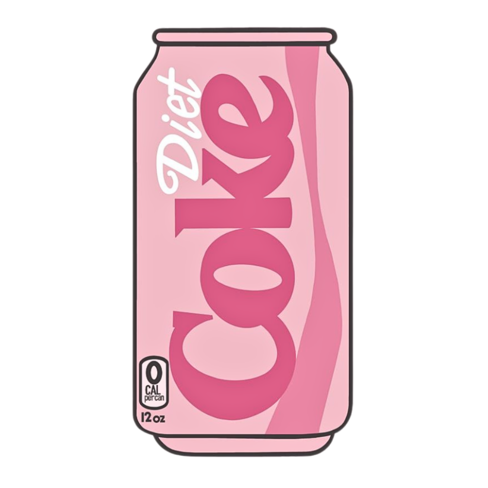 Poolside Pink Diet Coke Sticker 3 inch