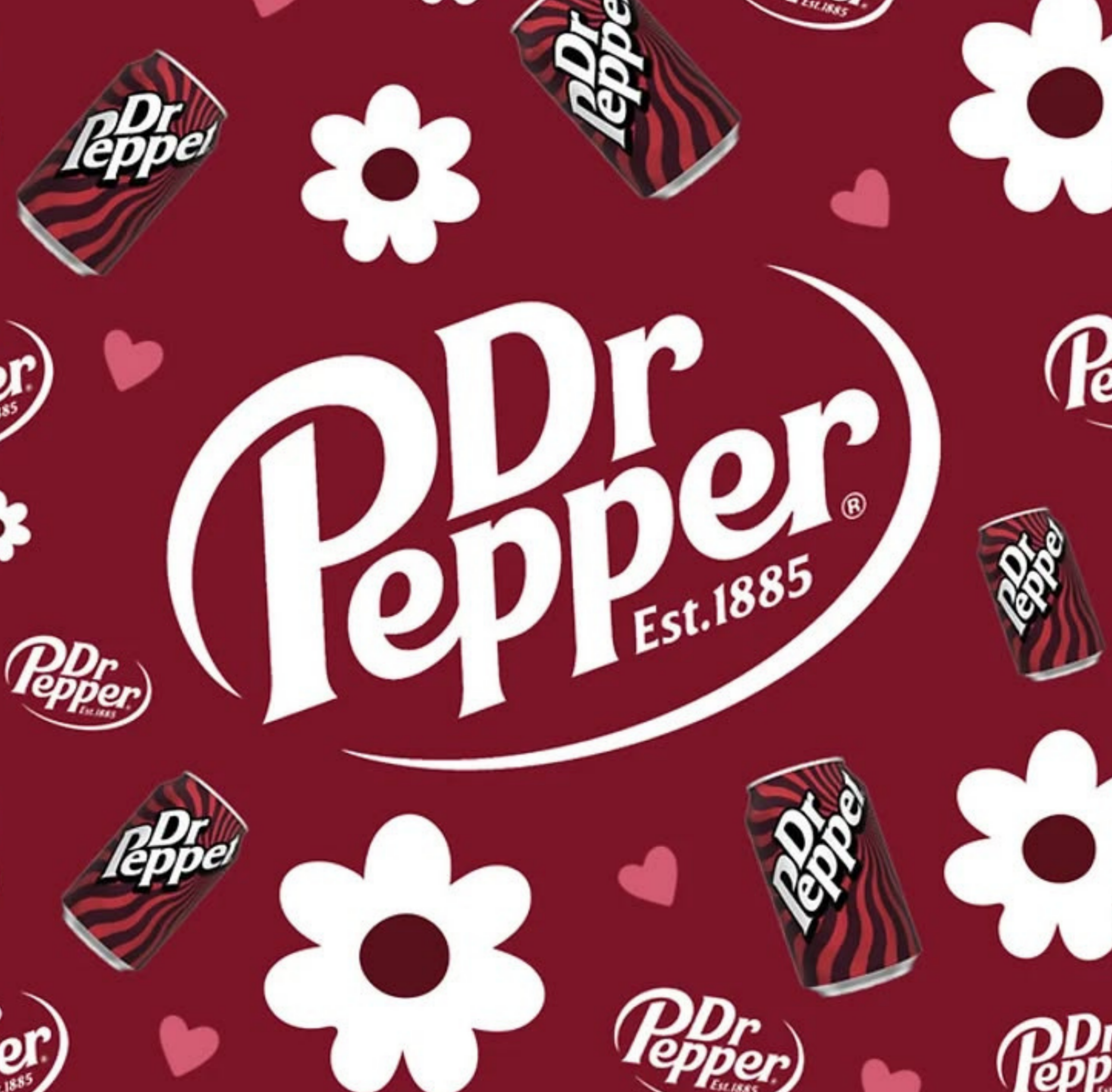 Dr Pepper Floral Lighter Wrap Sticker