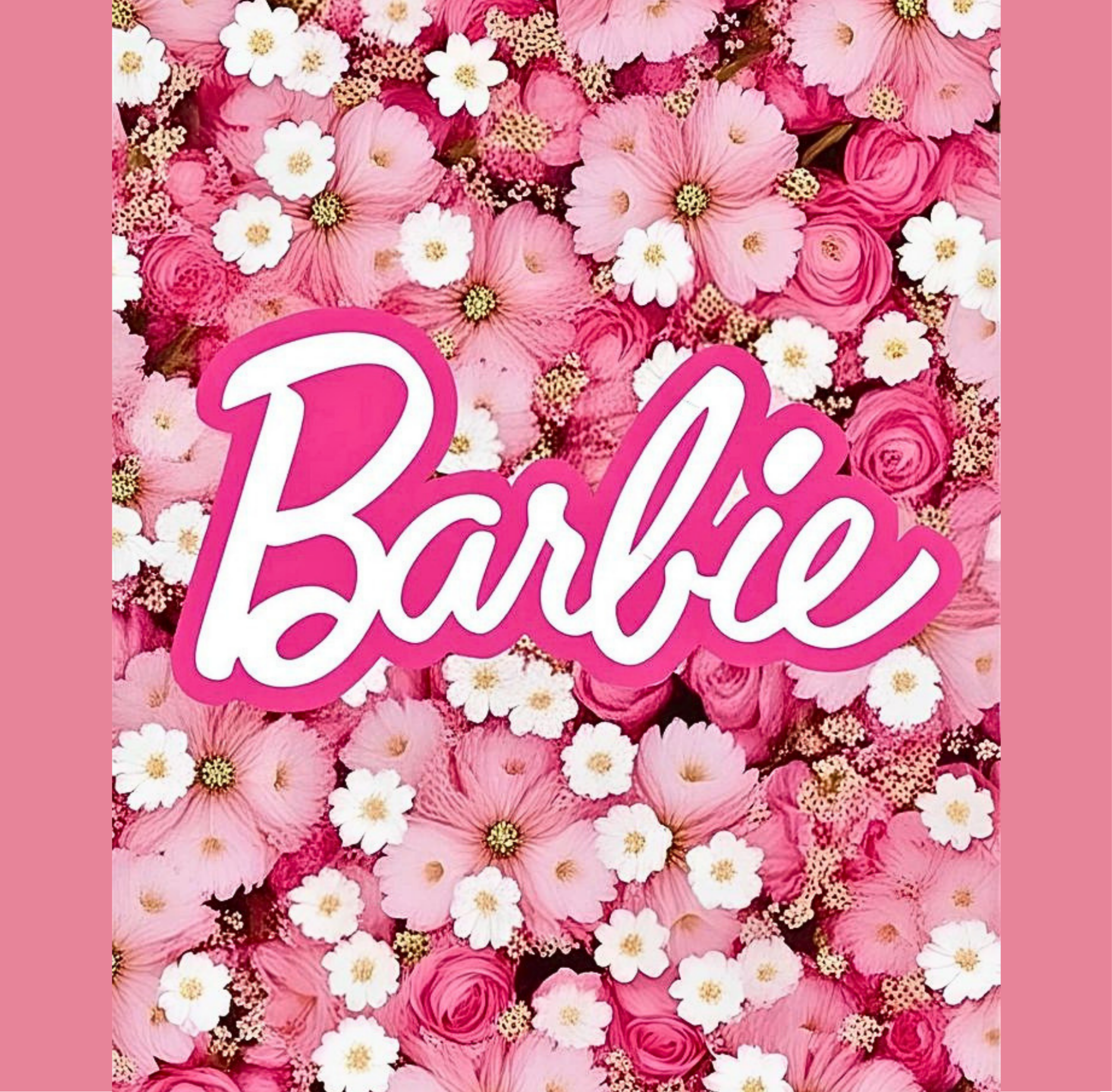 Barbie Floral Lighter Wrap Sticker
