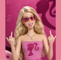 Barbie F*** U Lighter Wrap Sticker