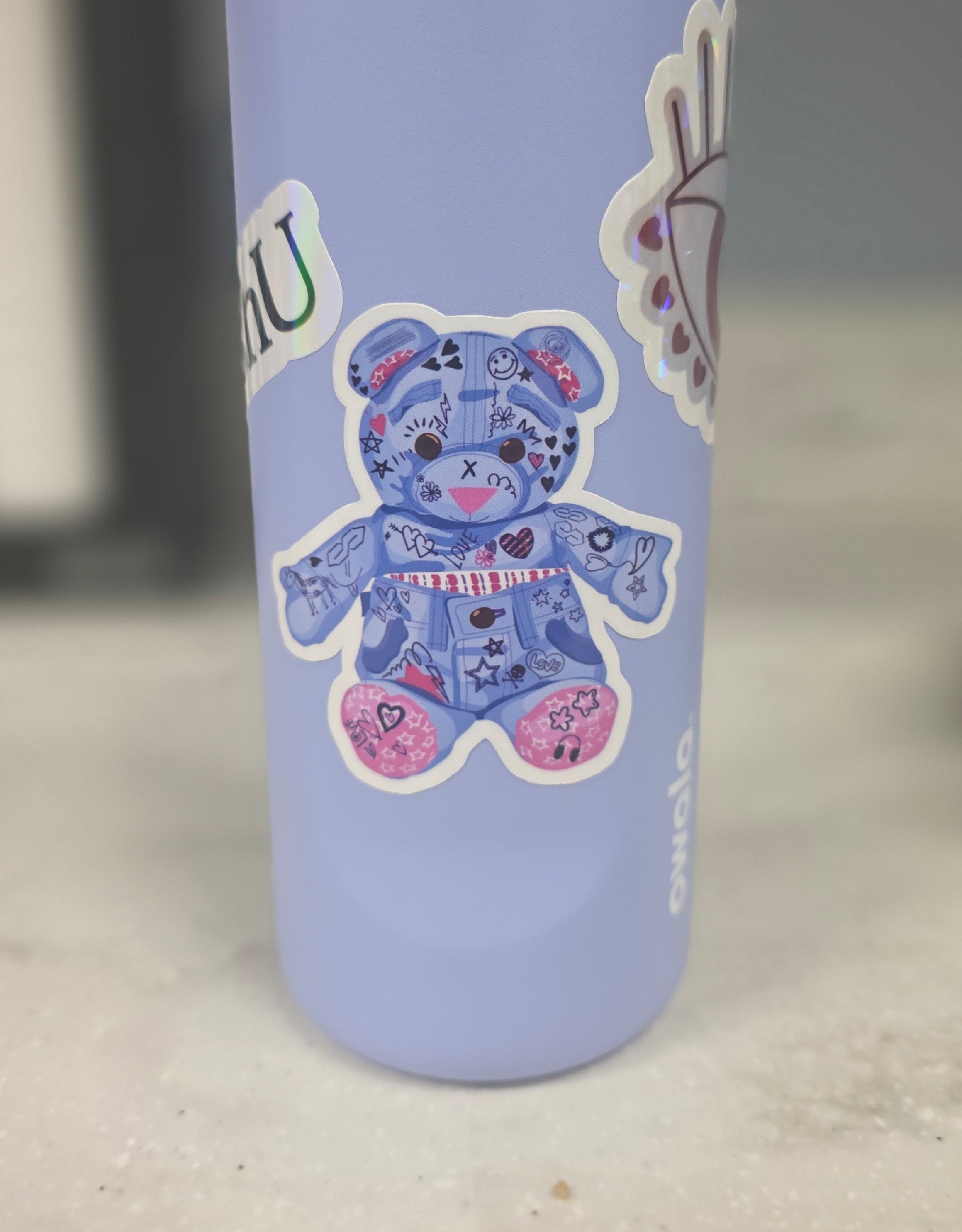 90s Sticker- Writing Bear